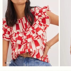 Anthropologie Corey Lynn Calter Ruffled Blouse M NWT
